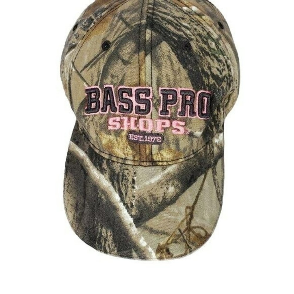 Bass Pro Shops Pink Camouflage Hunting Fishing Outdoor Hat Cap Adjustable Used